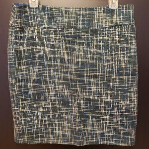 Black, White, and Blue Pencil Skirt - Never Worn